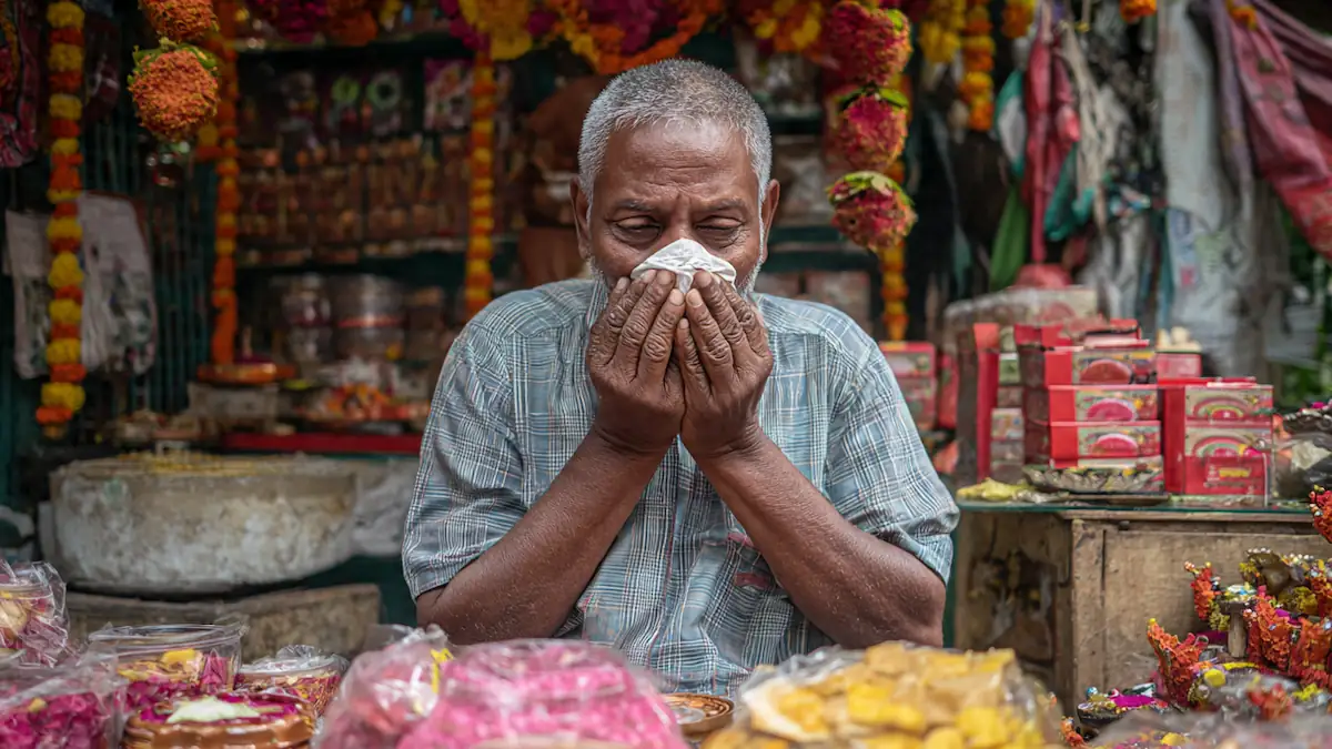 दिवाली पर प्रदूषण बन सकता है सांस के मरीज़ों के लिए आफत, पटाखों के धुएं और घर की सफ़ाई से रहें सतर्क दिवाली पर प्रदूषण बन सकता है सांस के मरीज़ों के लिए आफत, पटाखों के धुएं और घर की सफ़ाई से रहें सतर्क