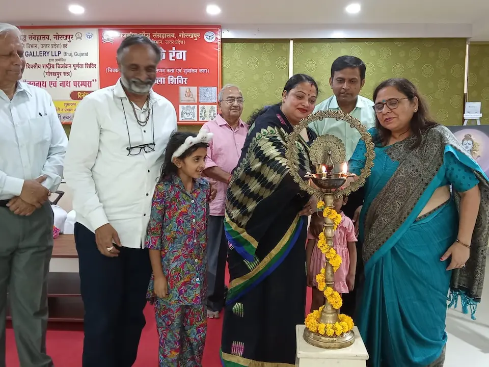 कलाकारों के हुनर से सजे नाथ पंथ की विरासत के रंग! राजकीय बौद्ध संग्रहालय गोरखपुर हुनर के रंग कार्यक्रम