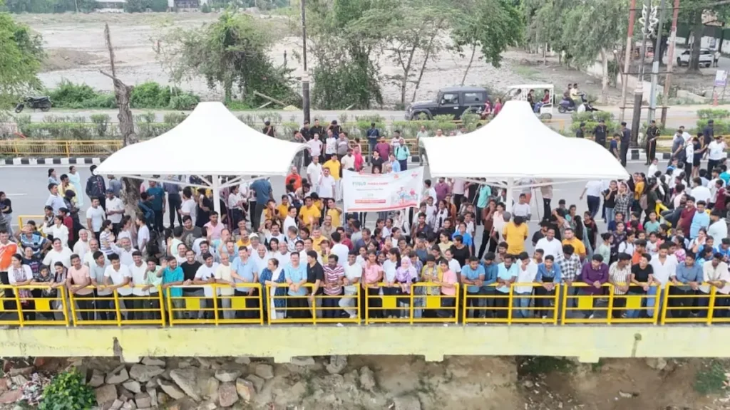 गोरखपुर विश्वविद्यालय की ओर से योग मैराथन का आयोजन. फोटो: डीडीयूजीयू