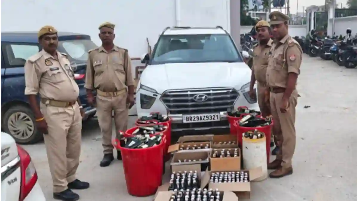राजस्थान से चोरी हुई क्रेटा कार में मिली 1020 बोतल हरियाणा की शराब, तस्कर फरार