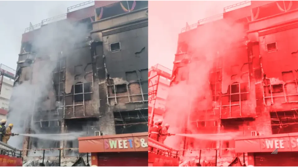 रामगढ़ताल इलाके में रविवार सुबह तीन मंजिला रेस्टोरेंट में लगी आग, बाथरूम में दम घुटने से कर्मचारी की मौत