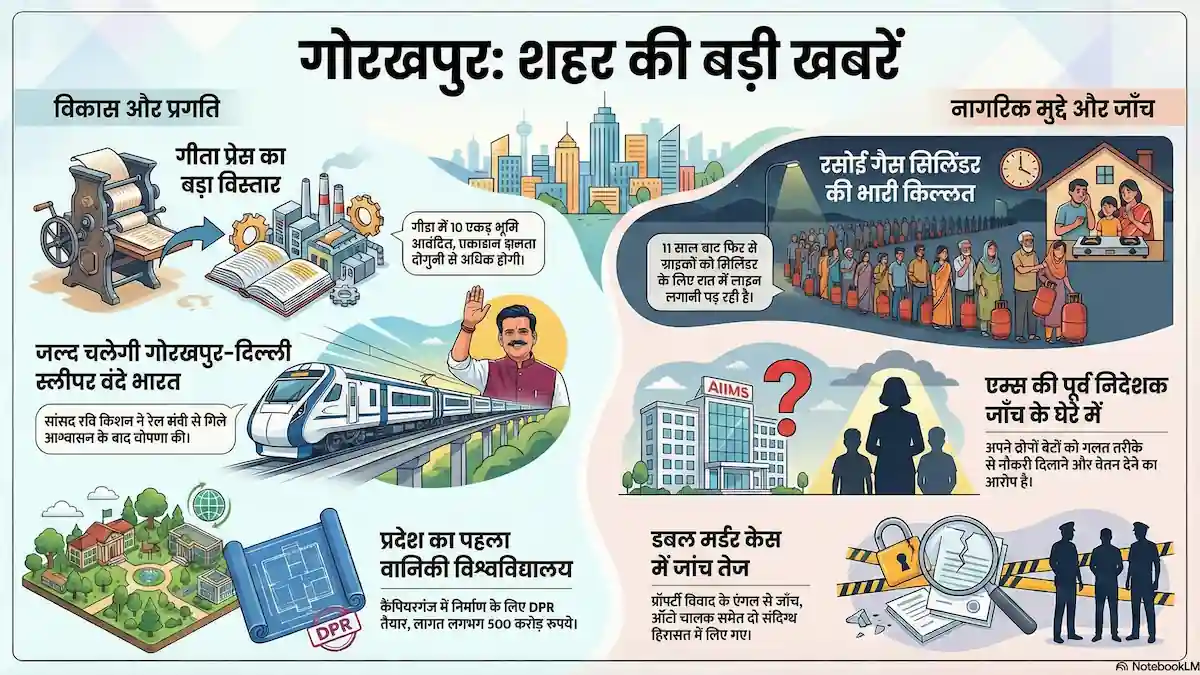 गोरखपुर समाचार: आज की प्रमुख सुर्खियां: एक नजर में जानें गोरखपुर शहर की हर खबर